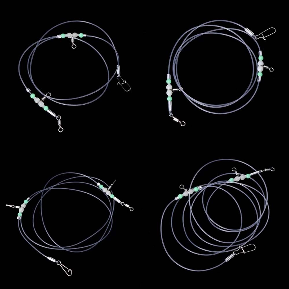 Крючковая скоба Рыболовные снасти Вертлюги для лески Роликовый соединитель Крючки для приманок Светящиеся бусины