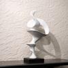 Abstract Resin Handicrafts Geometric Rotating Dancer Sculpture White Statue Decorative Figurines Home Decoration Accessories