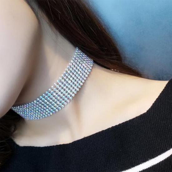 Chain Choker Exquisite Workmanship All Match Aluminium Eye-catching Exaggerated Women Clavicle Necklace Jewelry Accessory
