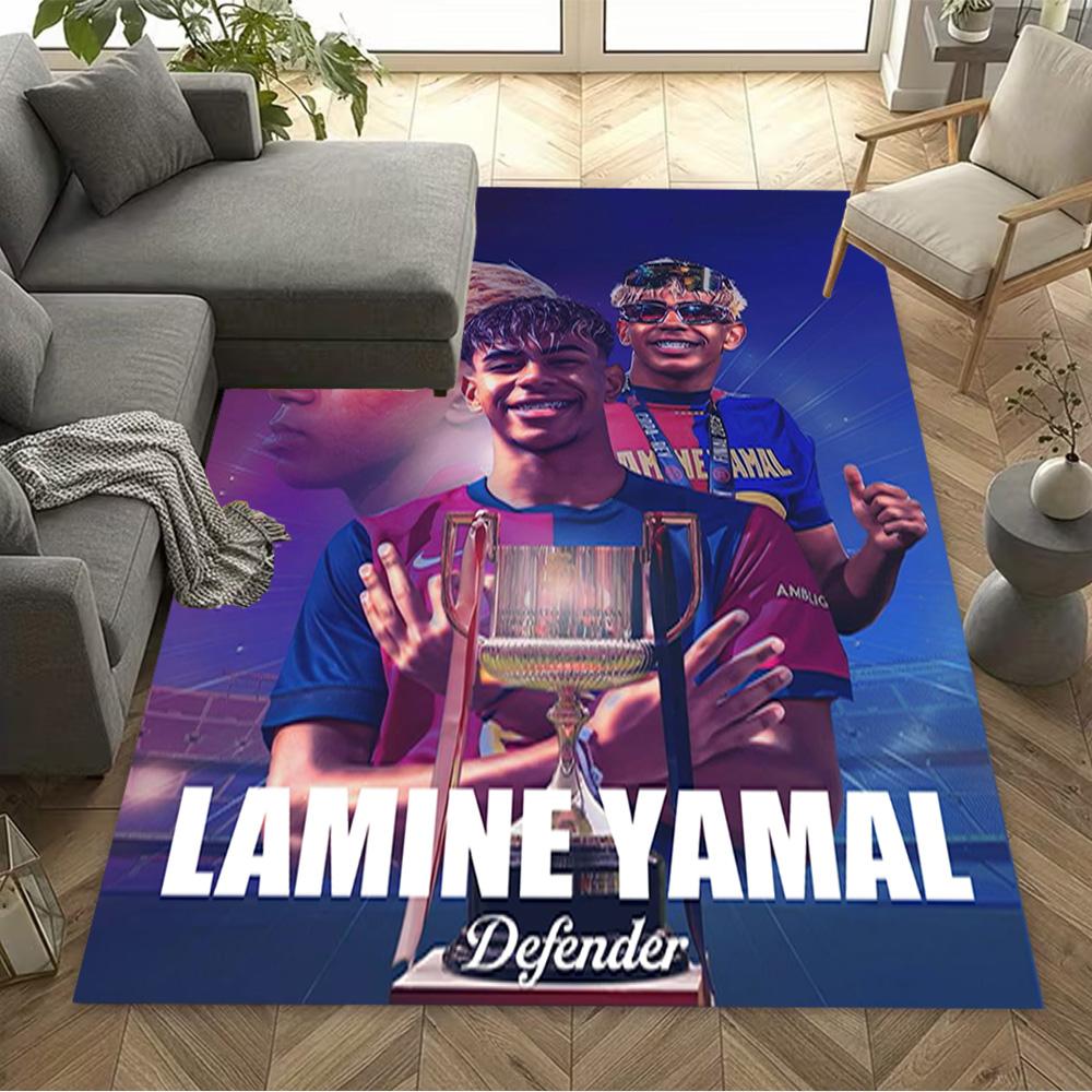 Lamine Yamal's Spain Football Legend Carpet Perfect for Bedrooms Dining Room Dormitory Outdoor Antislip Carpet Anime Office Decor Best for Christmas