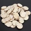 100pcs With Hole Wooden Pendants Round Wooden Circles Wood Handmade DIY Wood Chips  Craft Decoration