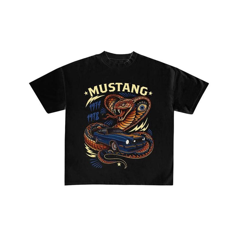 Vintage Mustang Cobra King Graphic Car T-Shirt
