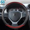 For Suzuki Vitara Grand Vitara DERMAY Car Steering Wheel Cover Microfiber Leather + Carbon Fiber Auto Accessories
