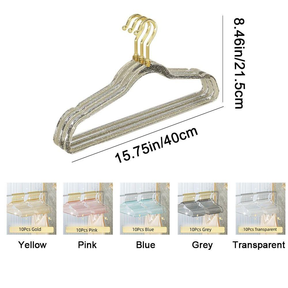10 шт. Утолщенные акриловые вешалки для одежды, не оставляющие следов, вешалка для брюк, модная вешалка для прачечной, гардероб