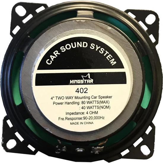 2-Pack 10 см двухполосная автомобильная акустическая система мощностью 80 Вт