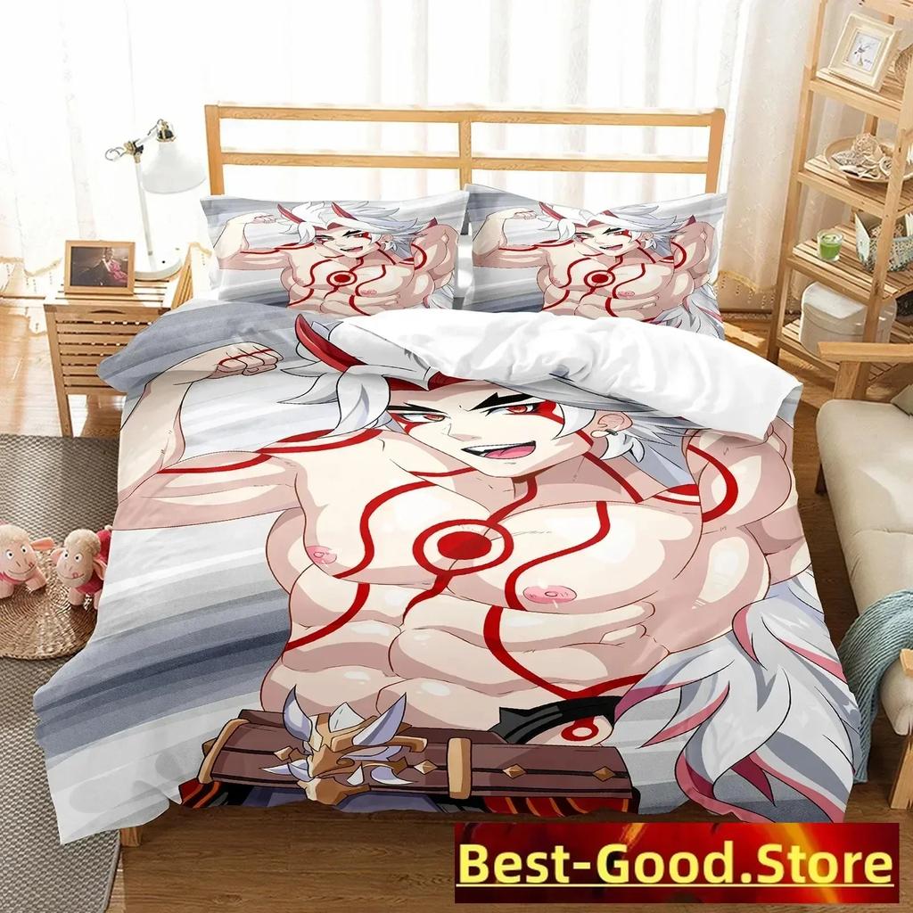 3D-принт Arataki Ltto Комплект постельного белья Single Twin Full Queen King Size Genshin Impact Комплект постельного белья для взрослых и детей, комплект пододеяльников