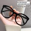 Oversized Reading Glasses for Women Men Blue Light Blocking Presbyopia Eyeglasses Prescription Farsighted Eyewear 0 To +4.0