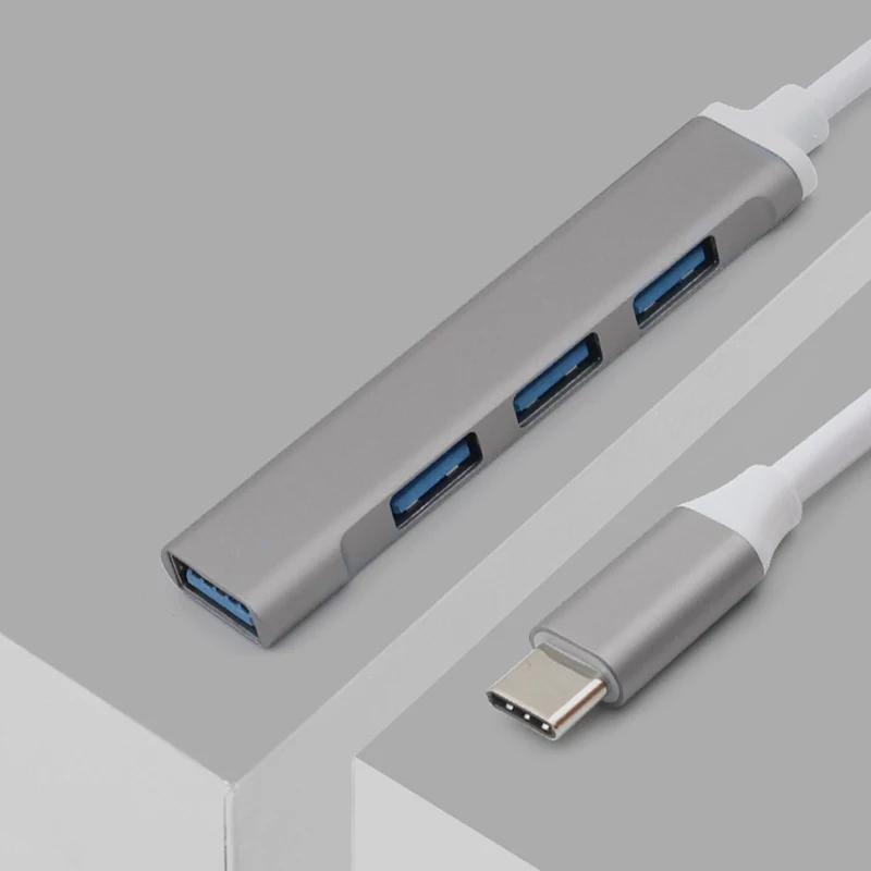 4-портовый концентратор USB 3,0 USB-концентратор Высокоскоростной разветвитель типа c 5 Гбит/с для ПК Компьютерные аксессуары Многопортовый концентратор 4 порта USB 3,0 2,0