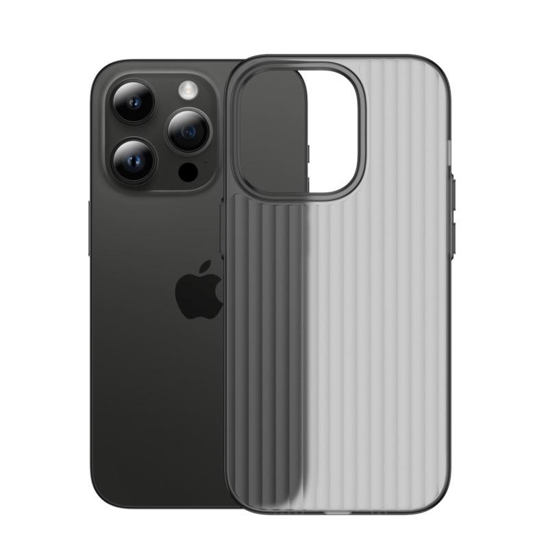 Противоударный матовый чехол для телефона с гофрированной решеткой для Apple 17promax и защитный чехол из магнитного ПК Ice Mist для Apple 16