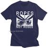 Мужская футболка Ropes Not Roses Clench Shibari Мужская хлопковая футболка Подчиненный Рабская игра Сексуальная футболка для сабмиссива Оверсайз Уличная одежда