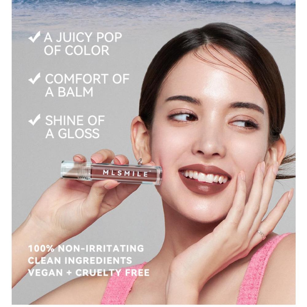 MLSMILE Зеркальная стеклянная глазурь для губ Water Light Увлажняющая и увлажняющая жидкая губная помада Красная вода
