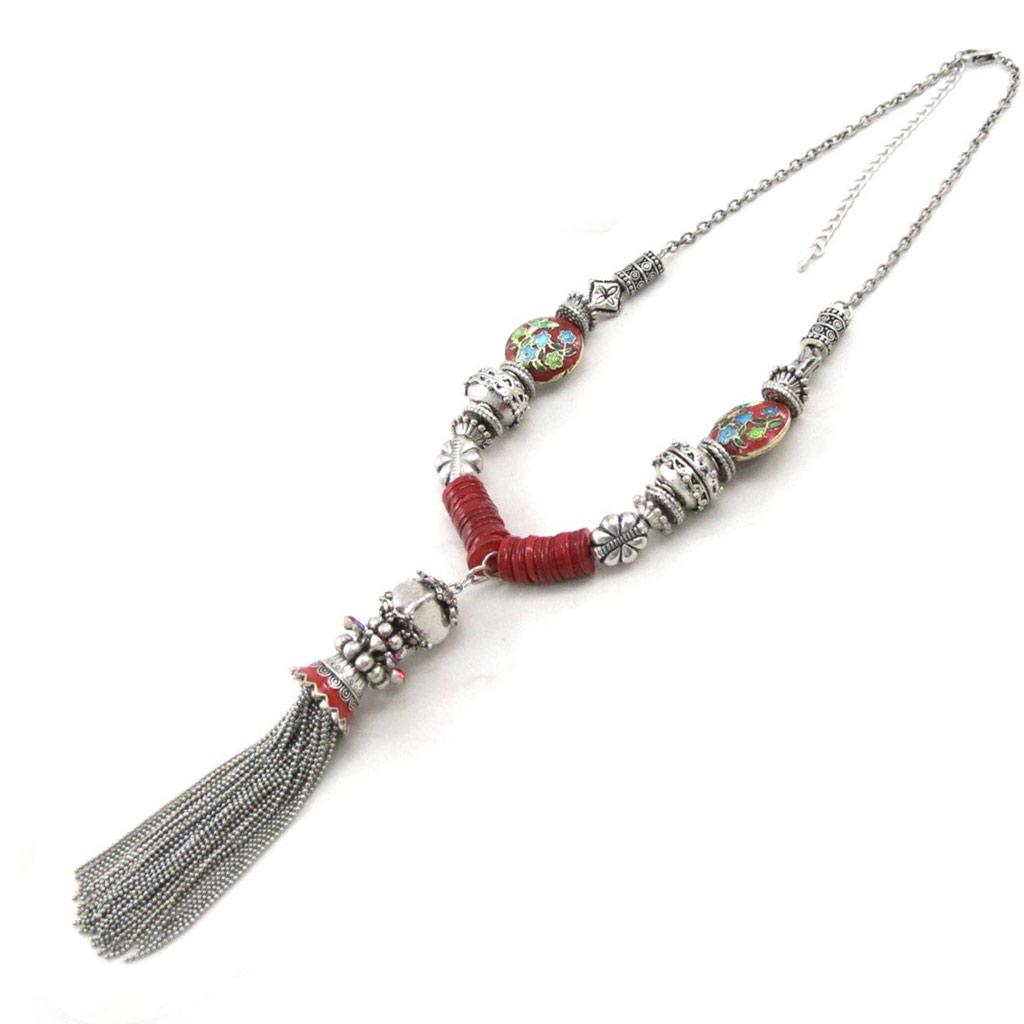 Les Trésors De Lily [E5823] — Красное дизайнерское колье «Медитация»