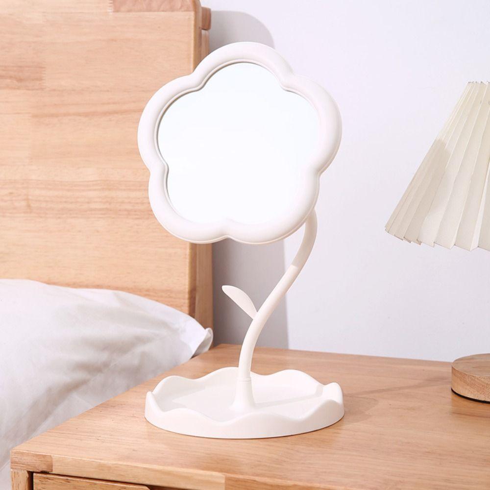 Detachable Sunflower Shaped Dressing Mirror Cute Table Mirror Durable Desktop Makeup Mirror  Home