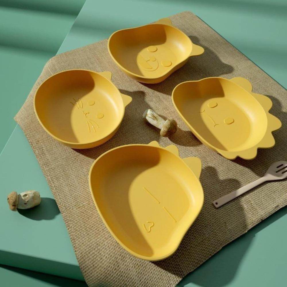 Антикапельная мультяшная настольная вертел-кость тарелка креативная утолщенная тарелка для фруктов в форме динозавра, медведя, кошки пластиковая посуда для закусок