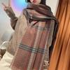 2025 Autumn and Winter Scarf Scarf Women's Plaid Scarf Imitation Cashmere Scarf Scarf Winter Versatile Shawl