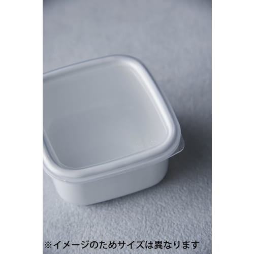 Nodahoro Enamel Storage Container, Heat-Resistant, Square, Large, with Seal Lid, See-Through, White Series, Made in Japan, WS-L