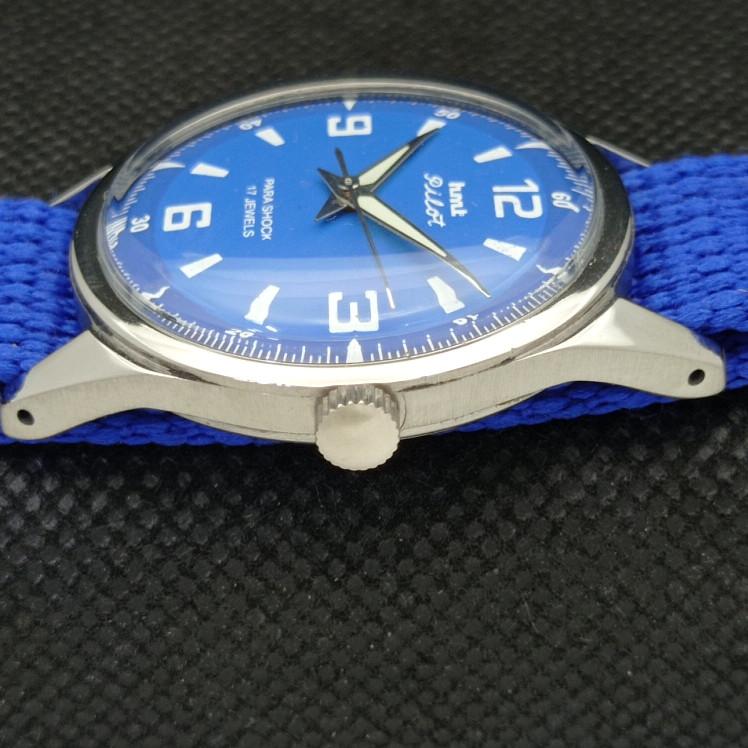 USED HMT PILOT INDIAN MENS MECHANICAL WATCH A318305-1 Sku610c-a318305