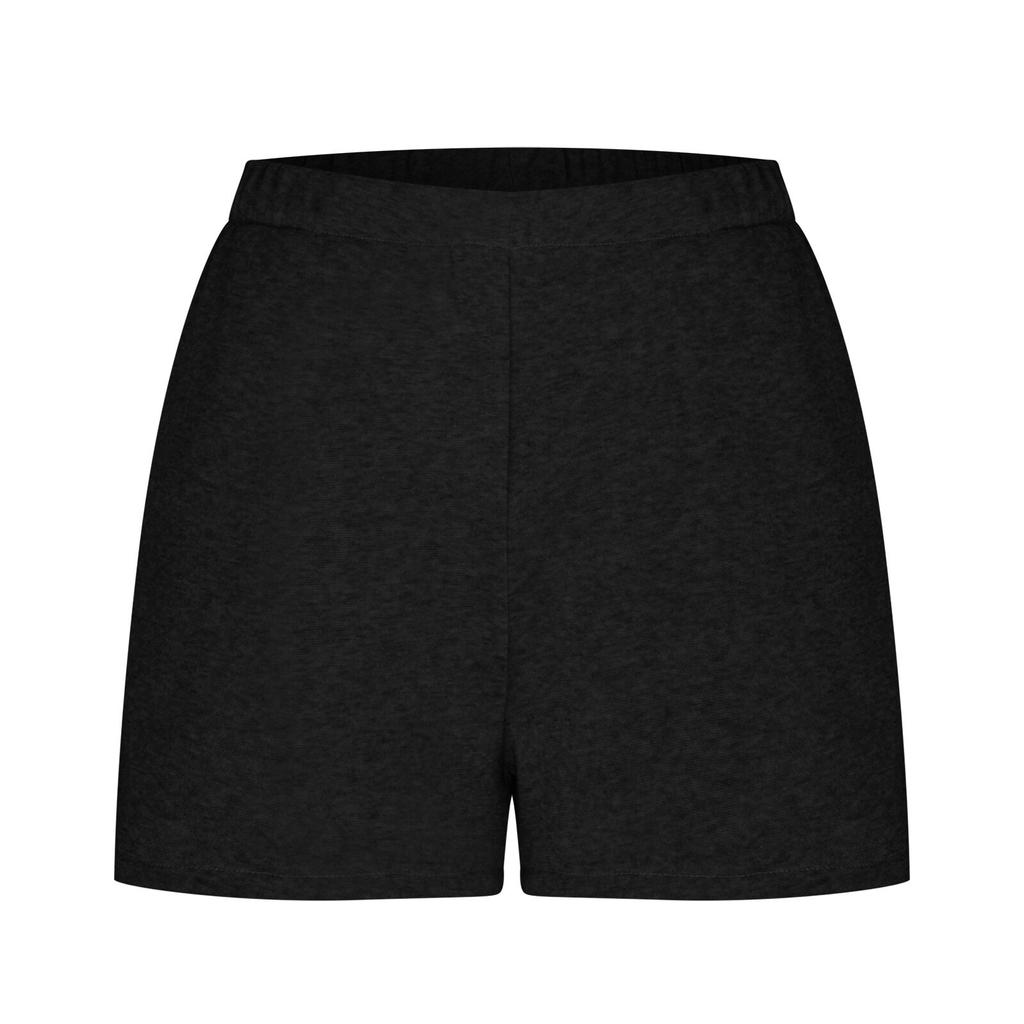 Женский однотонный комплект из двух частей, однотонная толстовка с карманом на молнии и шорты