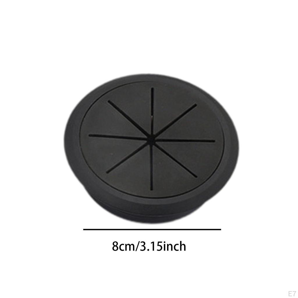 Крышка для кабельного отверстия Органайзер для настольного оборудования Управление и скрытие черного провода Гибкий