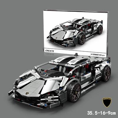 1280 шт. Lamborghinied Sports Car Building Blocks Bricks Toys Moc Model DIY Assemble Technical Speed Racing Vehicle for Kids Gift