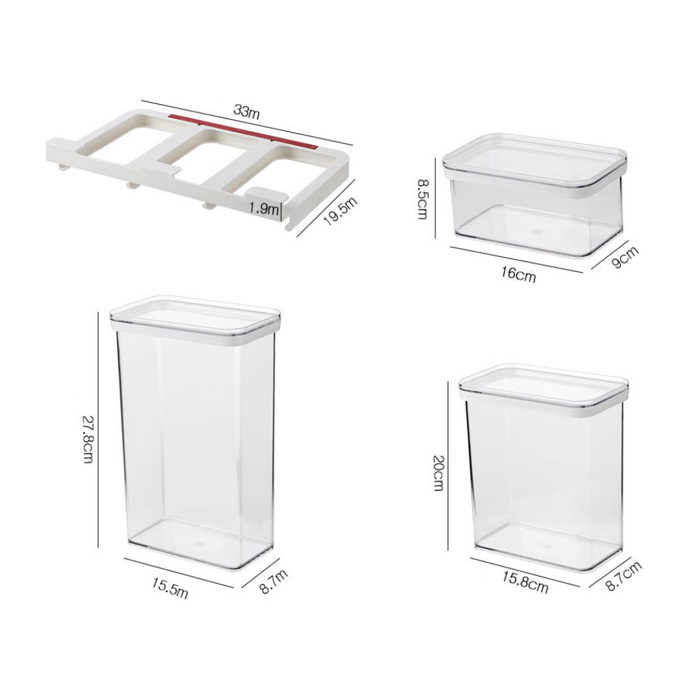 Подвесной контейнер для хранения продуктов питания, органайзер для холодильника, герметичный бак, кухонный шкаф, стеллаж для хранения, прозрачный бак для хранения