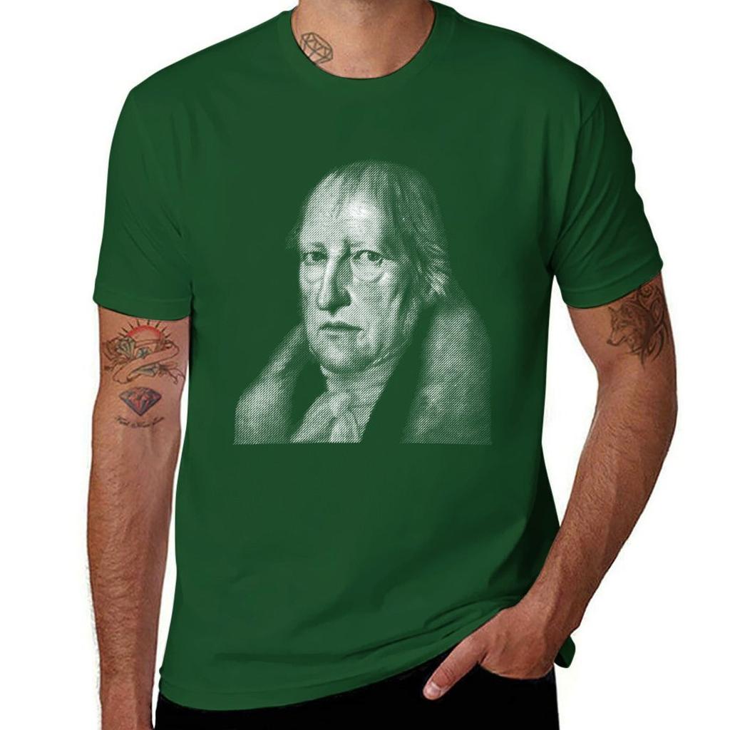 Philosopher Hegel Portrait Tshirt Cute Clothes Oversized Boys Whites Aesthetic Clothing Mens Graphic Tshirts Big And Tall
