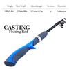 Fishing Rod Spinning 1.5m Blue Gun Handle Telescopic Portable Traveling Carbon Fishing Rod Pole