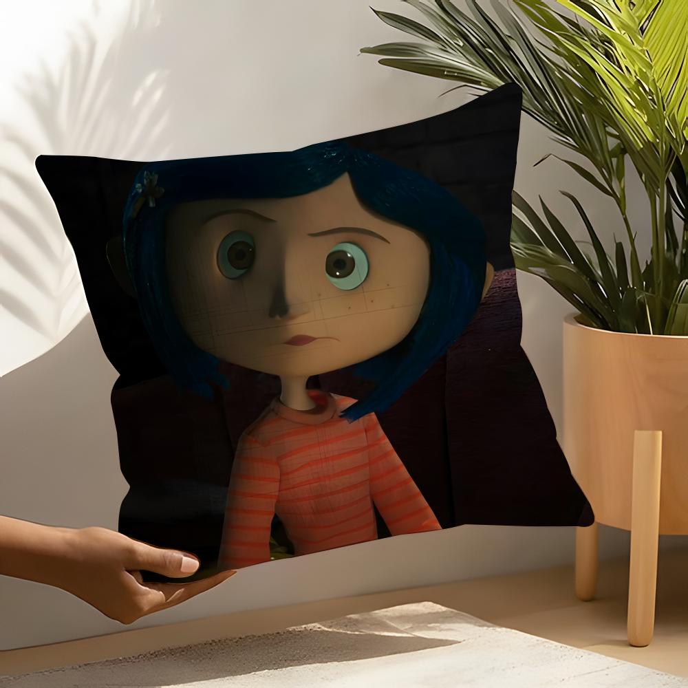 Coraline And The Secret Door Pillow Case Linen Cushion Covers For Decorative Sofa Home Pillows Case Car Chair Pillows Cases