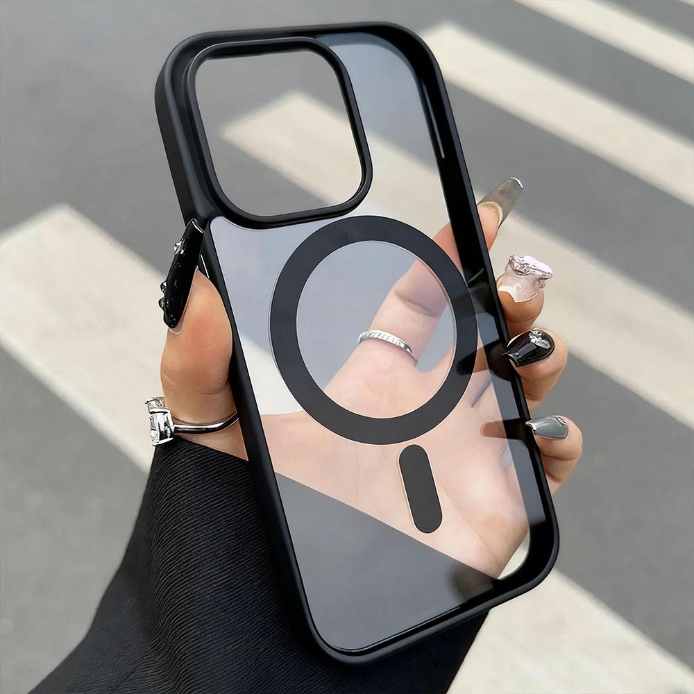 Magnetic Wireless Charge For Case For For Iphone 17 Pro Max 16 1 13 12 11 14 Pro Shockproof Bumper Transparent Cover
