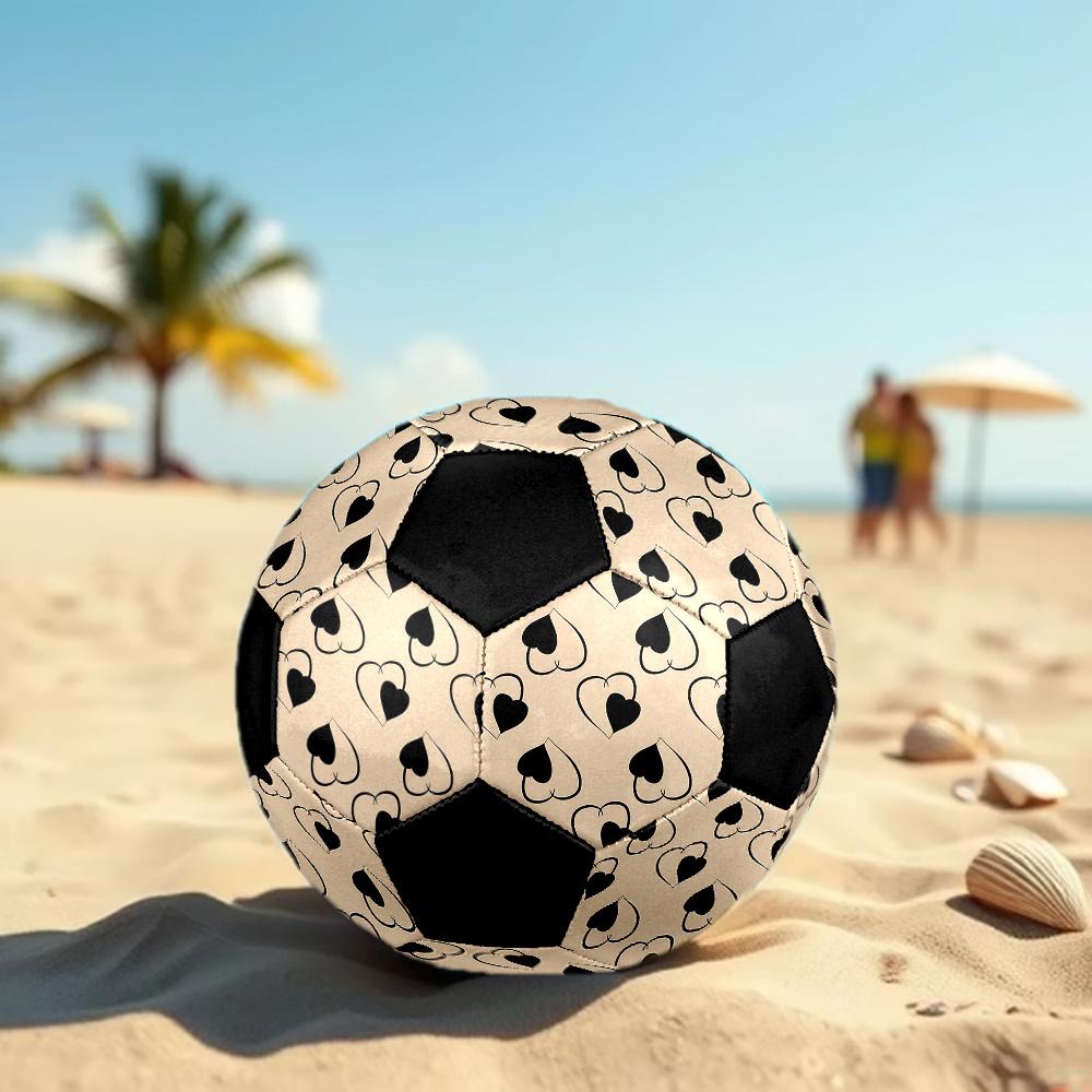 1PC Heart Love Soccer Ball Size 5 Football Machine Sewn Indoor/Outdoor Universal Football A20