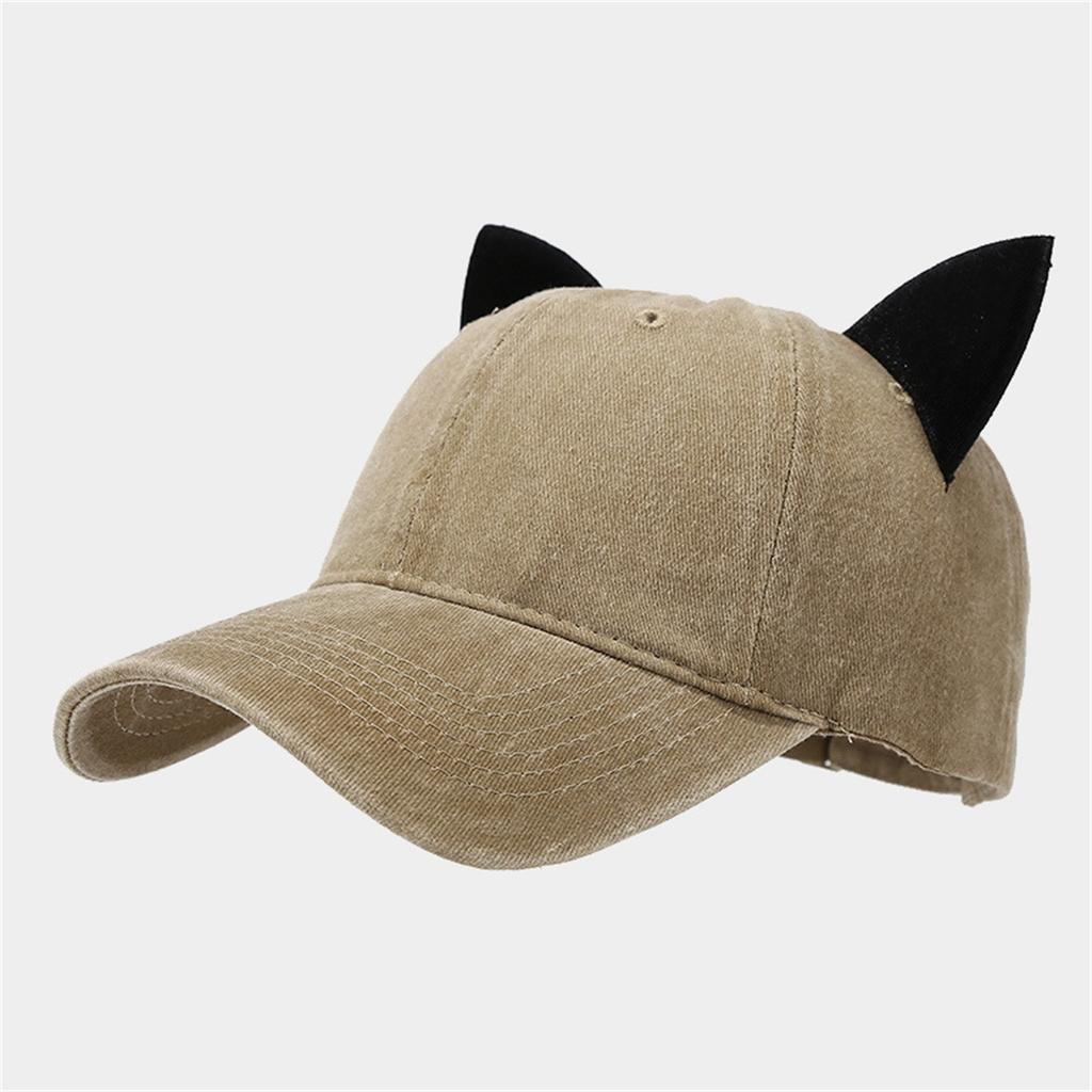 Velvet Cat Ear Baseball Cap Soft Top Cap Student Couple Personality Hat
