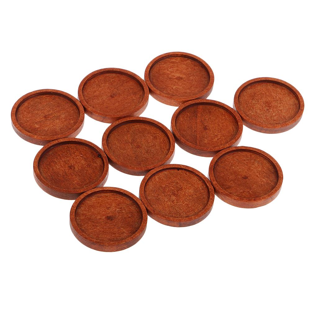 20 Pieces Wooden Stone Base Blank Charms Cabochon Settings 25mm 30mm
