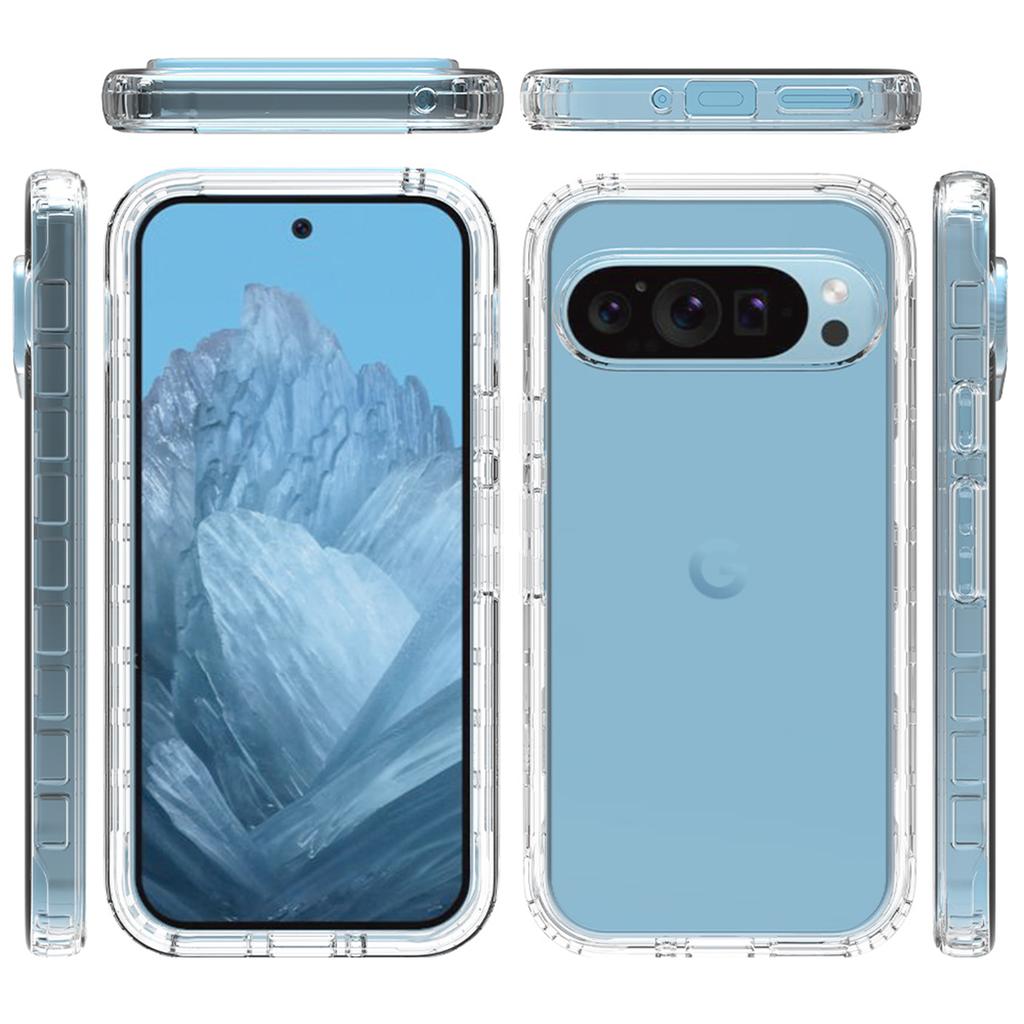 Чехол для Google Pixel 9/9 Pro из ТПУ+ПК, полноразмерная защита, противоударный чехол для телефона с защитой экрана из ПЭТ
