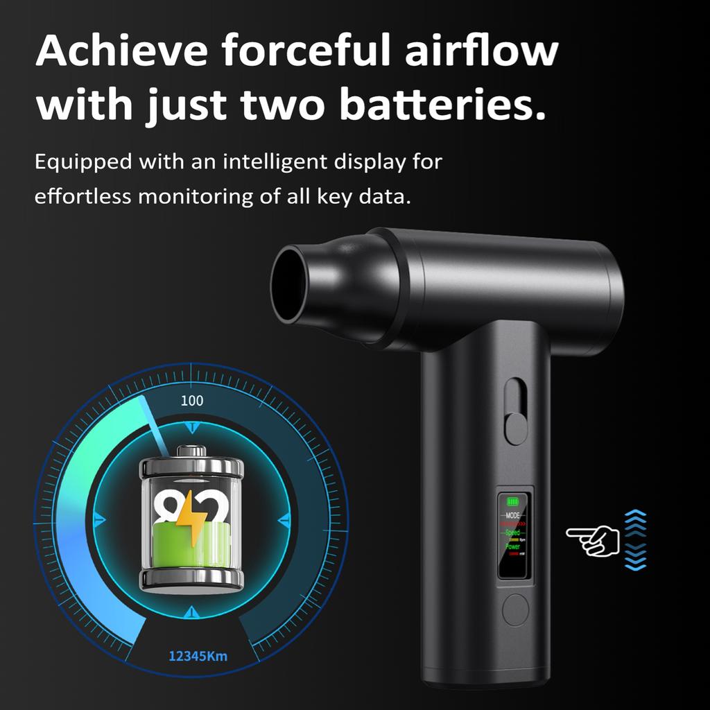 Compressed Air Duster Rechargeable Cordless Vacuum Cleaner Portable Electric Duster for Computer