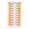 10 Pairs Soft Fluffy Colored Lashes Dramatic Look Fox Eye Lashes  for Cosplay Party Stage Masquerade