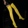 Qinghe Sexy Shiny Thigh-Highs: Ultra-Thin Silky Stockings with Suspenders for Women