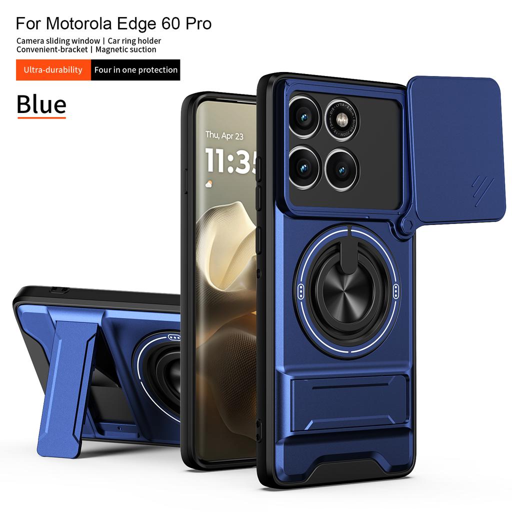 Чехол для Motorola Edge 60 Pro Чехол Moto edge 60 Pro Магнитный складной держатель Magsafe Защитная крышка «Военная броня» для камеры
