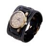 Jewelry From Europe And America Retro And Worn-out Woven Cowhide Bracelet Watch Wide Leather Punk Men's Watch Bracelet
