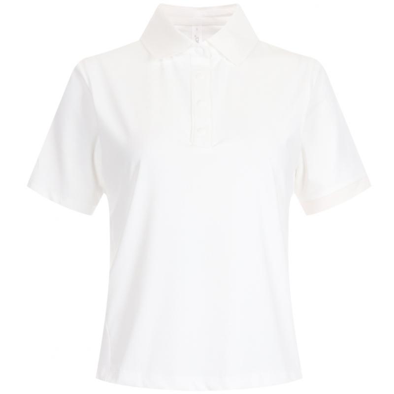 Shop Women Premium Golf Collar Neck Ribbed STreTch ShorT Sleeve T shirT Black