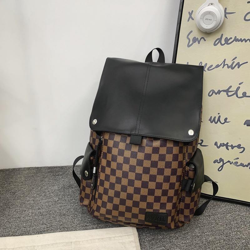 Tooling Style Backpack Male High School College Student Schoolbag Female Junior High School Student Large Capacity Soft Travel Computer Backpack Trend
