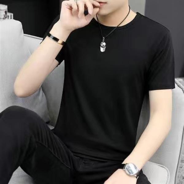 Мужские футболки повседневные с круглым вырезом и коротким рукавом, летние топы, базовые футболки-пуловеры