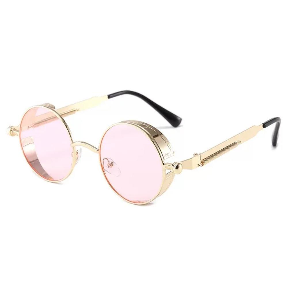 Classic Gothic Steampunk Sunglasses Luxury Brand Designer Men and Women Retro Round Metal Frame Sunglasses UV400