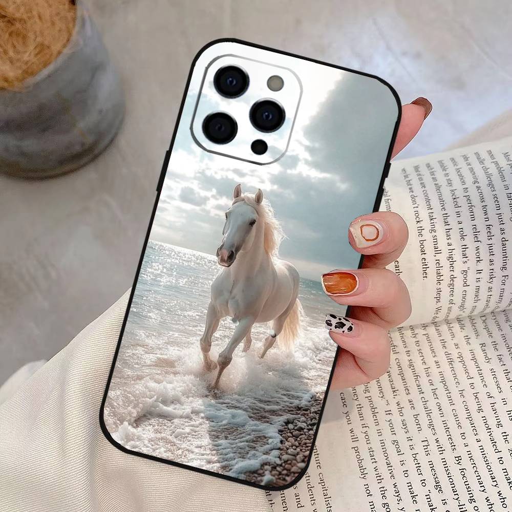 Арт G-Скачущая Лошадь Чехол для Телефона Силиконовый Мягкий Для IPhone 17 16 15 14 13 12 11 X XR Plus Pro Max Plus