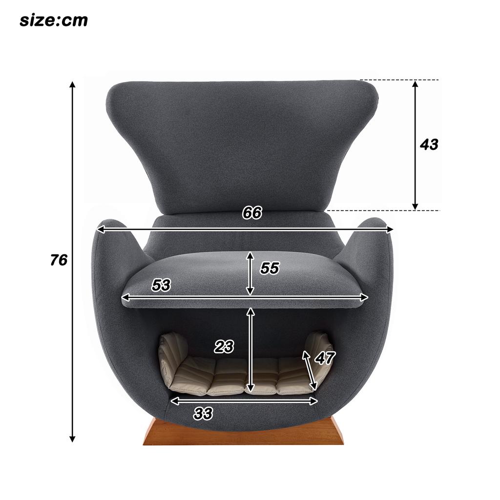 Designer Lounge Chair in Whale Shark Look – Offers Cats and Small Dogs a Retreat, Anti-Cat-Scratch Fabric, Single Sofa, Living Room TV Chair