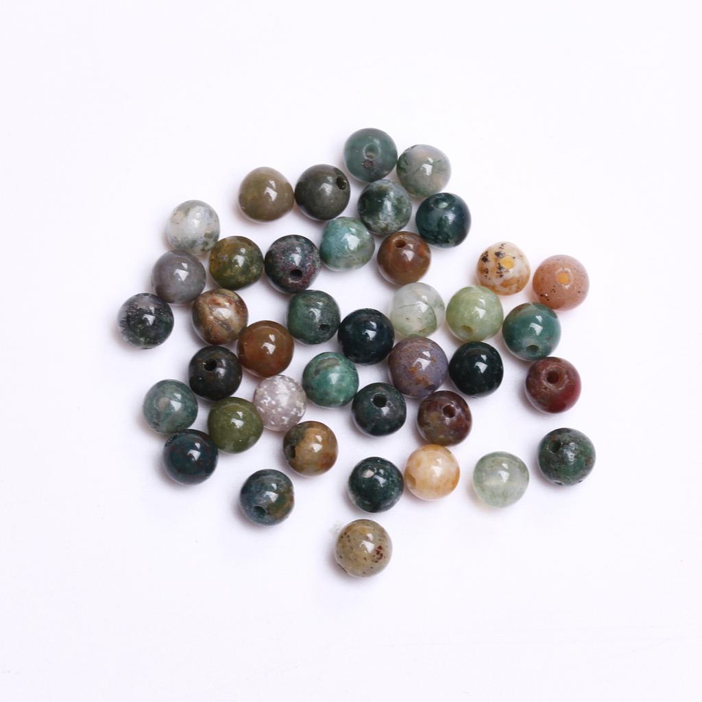 15-40 шт. 4-12 мм индийский агат натуральный камень круглые бусины DIY ожерелье серьги аксессуары для изготовления ювелирных изделий