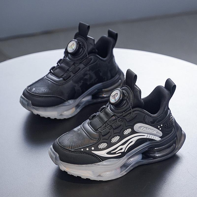 2025 Spring and Autumn Leather Boys' Shoes Medium and Older Children's Waterproof Children's Sneakers Breathable Sneakers