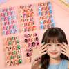 120pcs Kawaii Children Short Press On Nails Cartoon Rainbow Strawberry Flower Cat False Nails Handmade Full Cover Kids' Nails