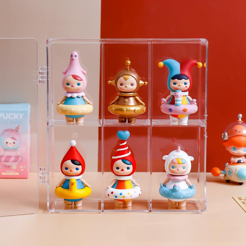 Акриловая пылезащитная настенная стойка для хранения скрытых коробок Molly