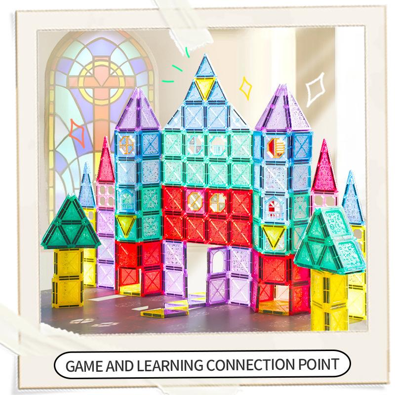 Children'S Early Education Toy Magnetic Piece Pipe Magnet Building Block Pure Magnetic Set Source Factory Puzzle