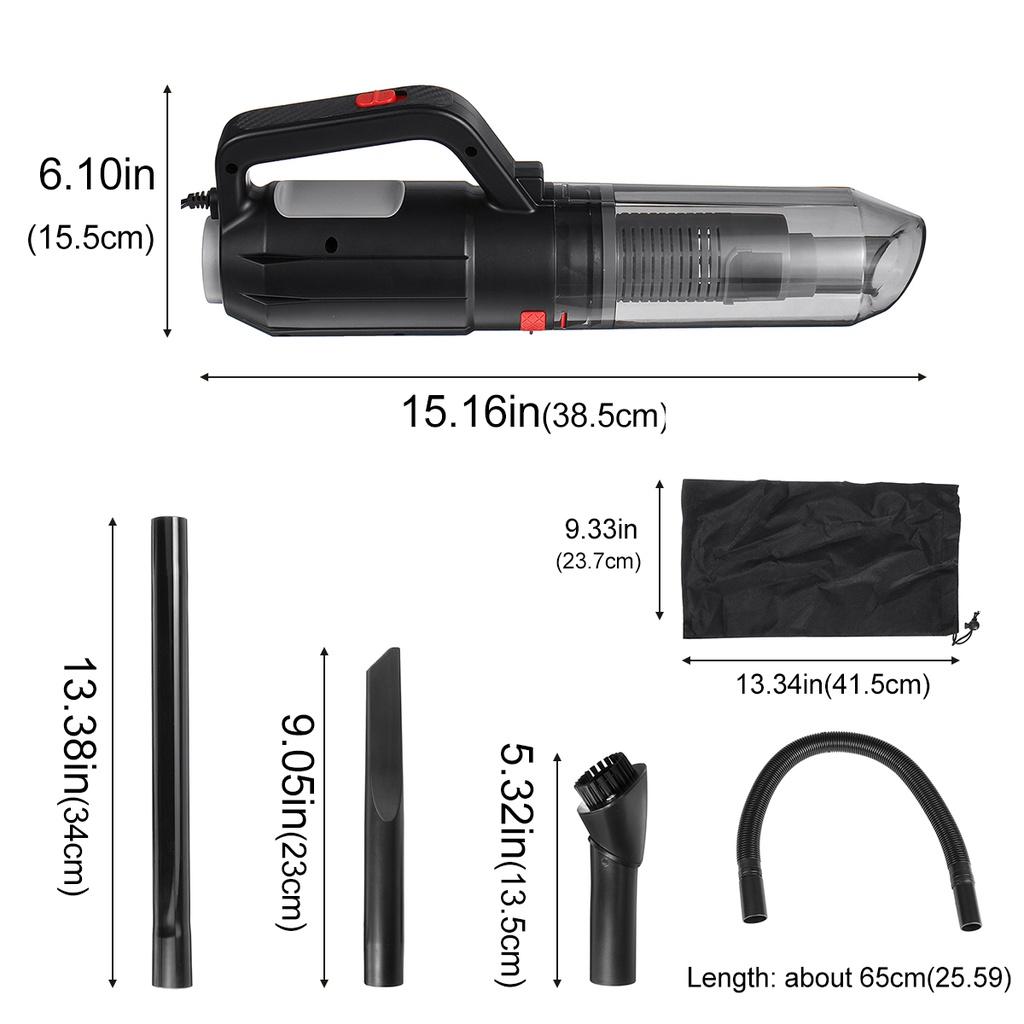 USB Auto Car Vacuum and Blow Cleaner Handheld Wireless Vacuum Powerful Cyclone Suction Rechargeable Wet And Dry 150W